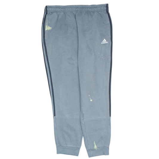 Adidas Mens Grey Sweatpants Joggers L Elastic Waist Casual Tapered