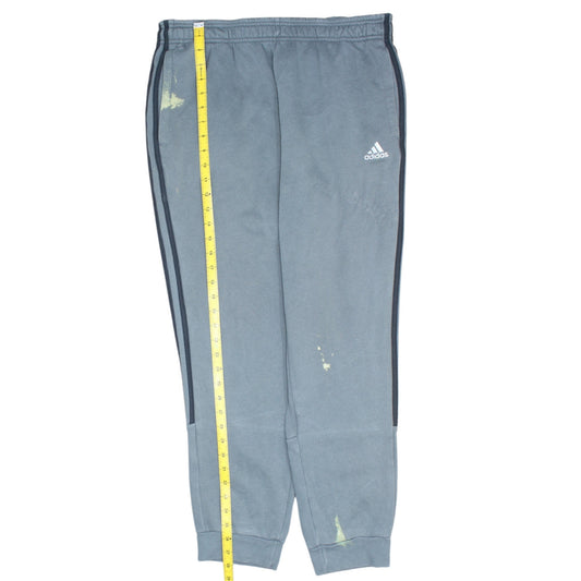 Adidas Mens Grey Sweatpants Joggers L Elastic Waist Casual Tapered