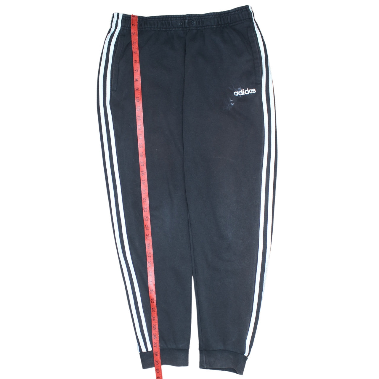 Adidas Men’s Black L Sweatpants Joggers with Logo Stripes