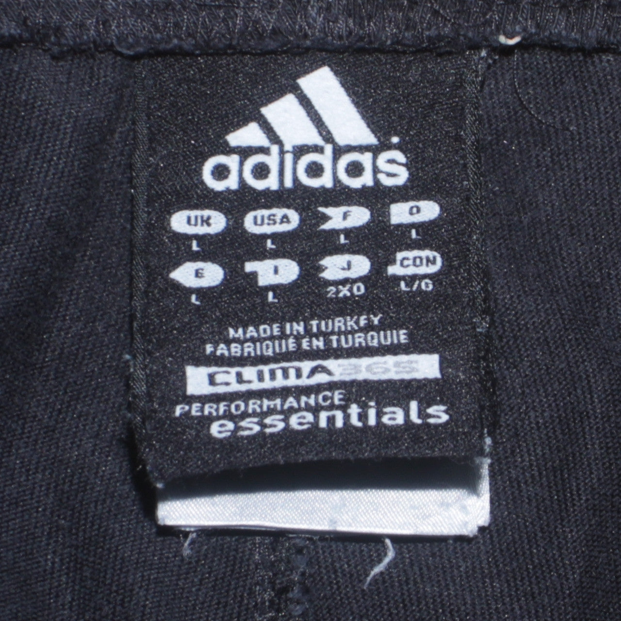 Adidas Men’s Black Large Athletic Shorts Cotton Blend Activewear