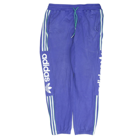 Adidas Mens Blue Jogger Trousers L Logo Sports Casual Pants