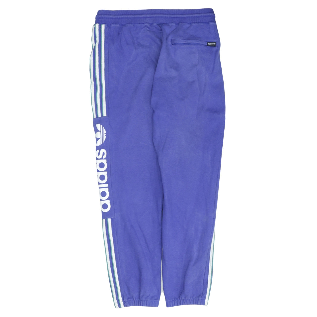 Adidas Mens Blue Jogger Trousers L Logo Sports Casual Pants