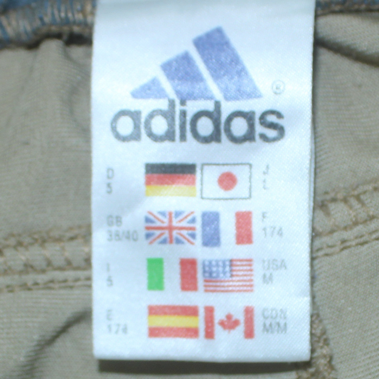 Adidas Men's Beige Jogger Trousers M Elastic Waist Sportswear