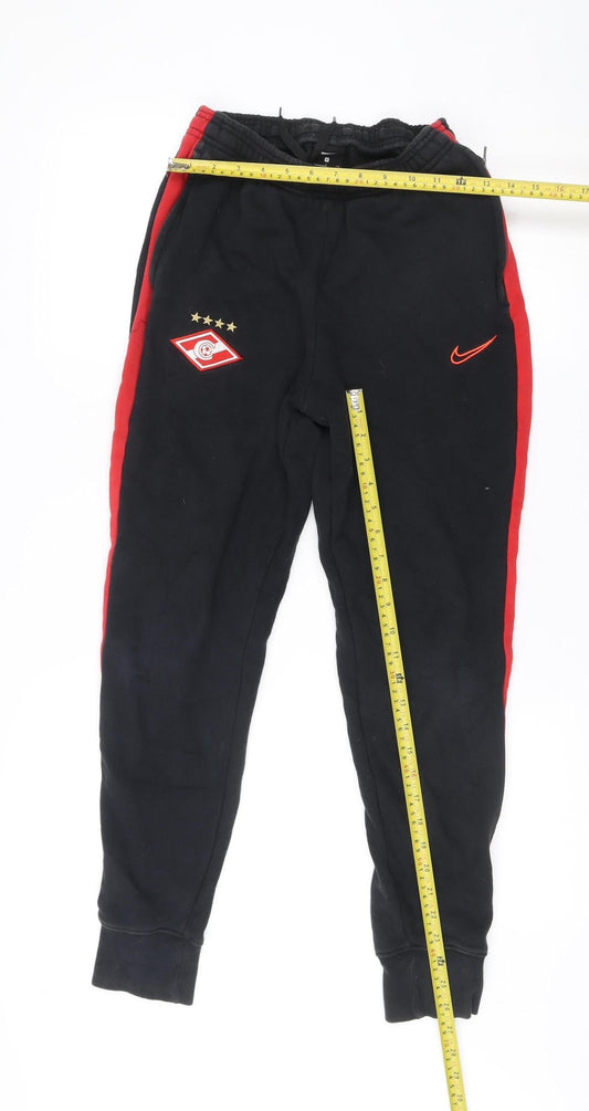 Nike Men’s Black Red Jogger Sweatpants S Tapered Football Training
