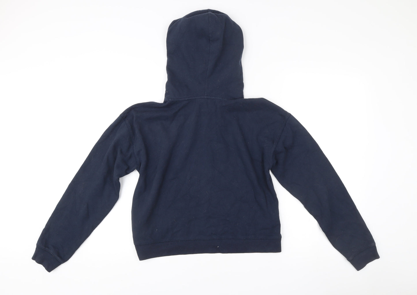 Jack Wills Womens Navy Hoodie UK 10 Cotton Blend Logo Pullover