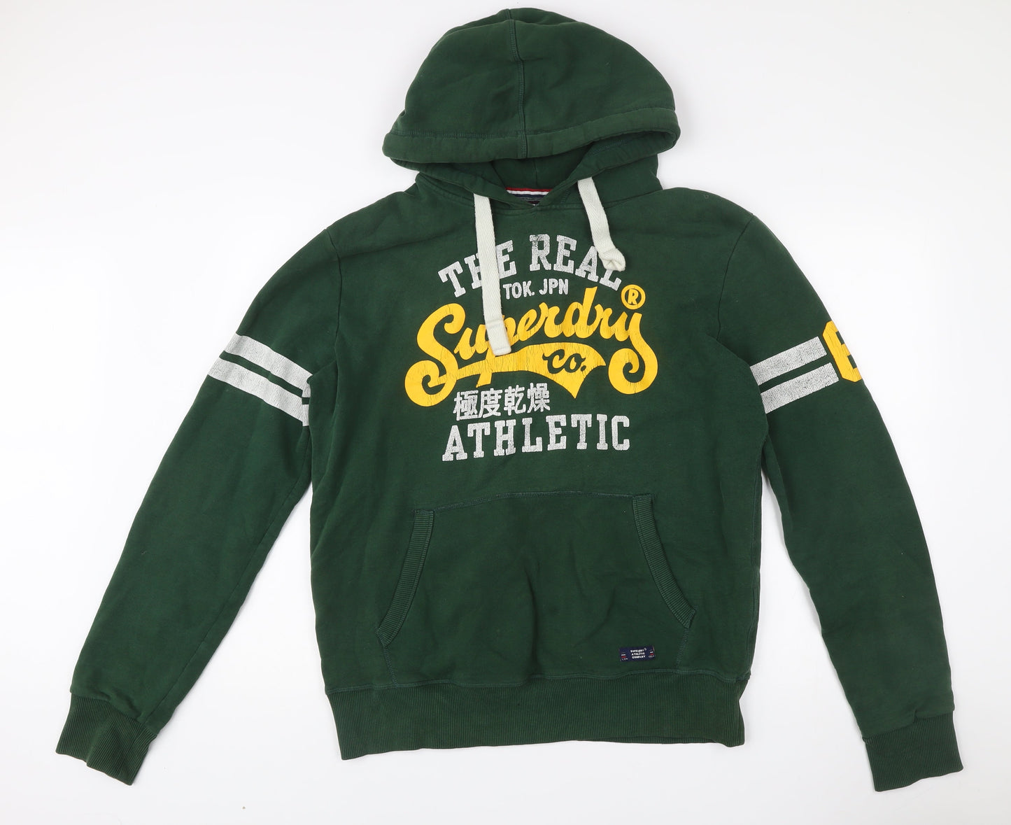 Superdry Men's Green XL Pullover Hoodie Graphic Logo Athletic Style