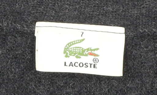 Lacoste Men’s Black Wool Cardigan Size 2XL V-Neck Classic Knit