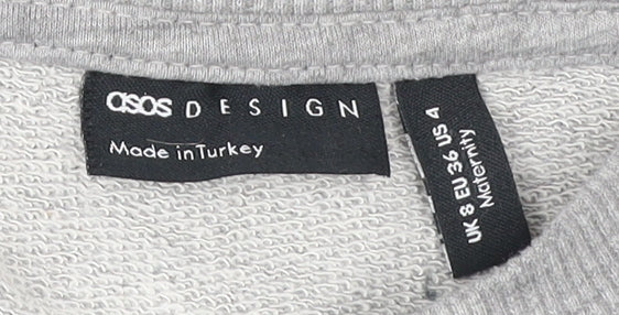 Additional view of ASOS Women Grey, size 8, Maternity Sweatshirt NYC Logo Pullover