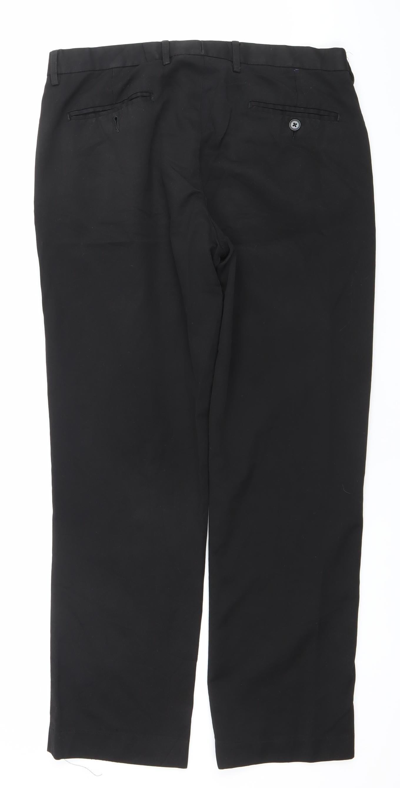 Tailor & Cutter Men’s Black 34W 31L Regular Fit Dress Pants