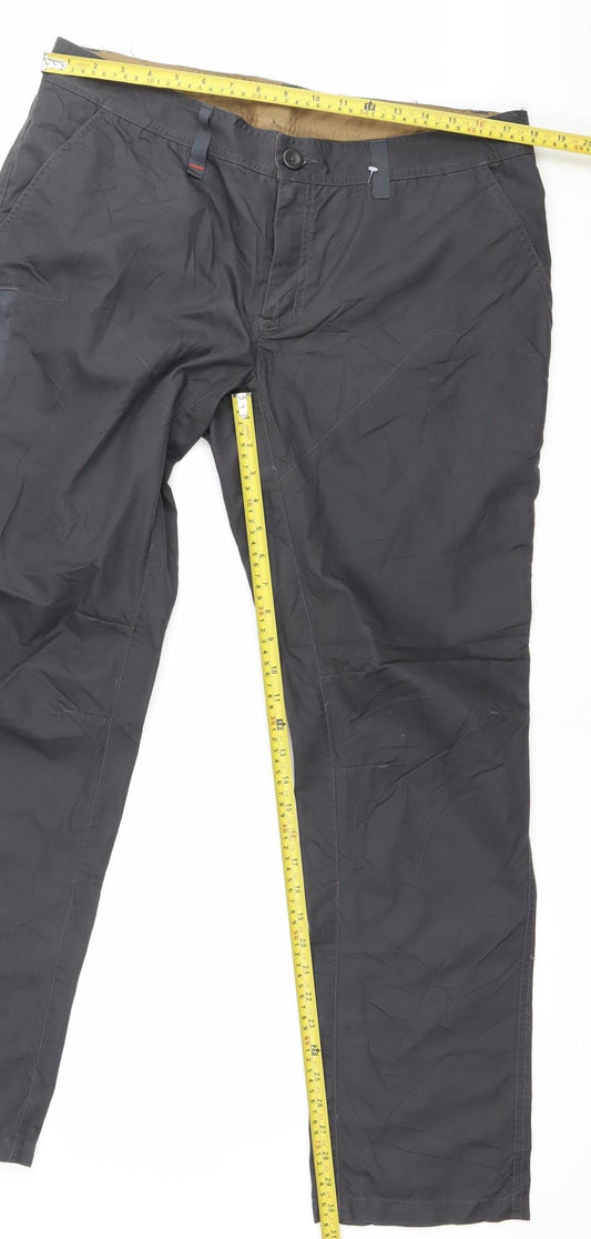Decathlon Mens Black XL Trousers 37W 32L Lightweight Casual