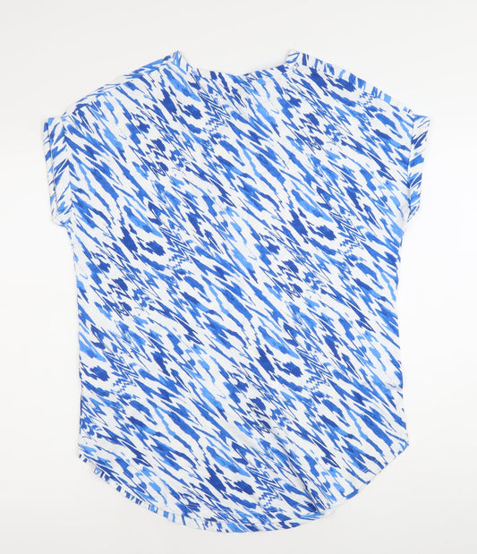 JD Williams Womens Blue Size 12 Cotton Tunic Casual Blouse