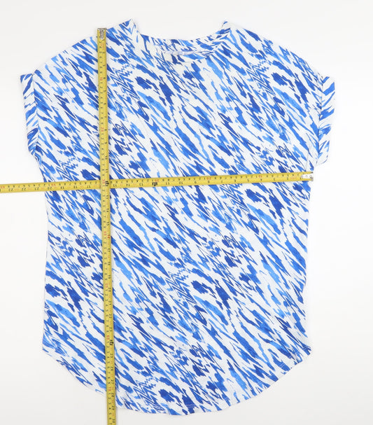 JD Williams Womens Blue Size 12 Cotton Tunic Casual Blouse