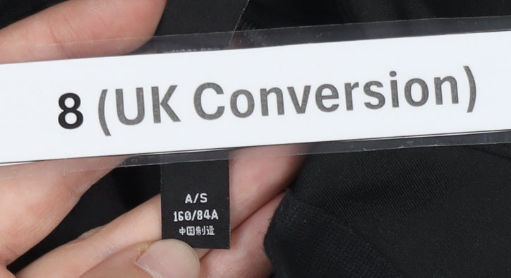 Adidas Neo Womens Black Track Jacket UK 8 Slim Fit Full Zip