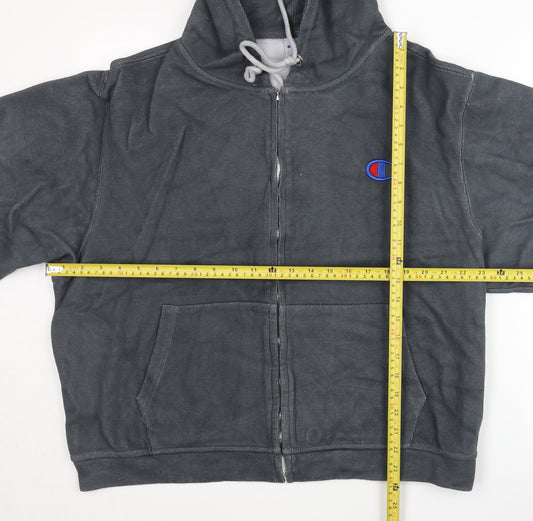 Champion Women’s Grey Full Zip Hoodie Small Athletic Hooded Sweatshirt