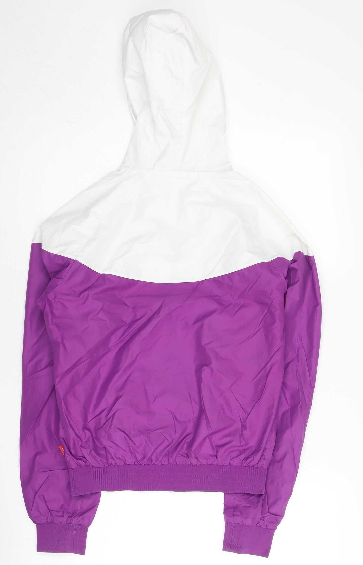 Nike Women’s Purple White Windbreaker Jacket M Hooded Full Zip