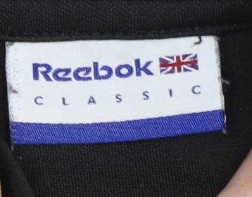 Reebok Womens Black UK 10 Track Jacket Full Zip Sportswear