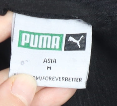 Puma Women’s Black Track Jacket S Full Zip Cotton Blend Sportswear