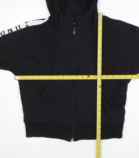 Under Armour Womens Black M Full Zip Hoodie Loose Fit Sportswear