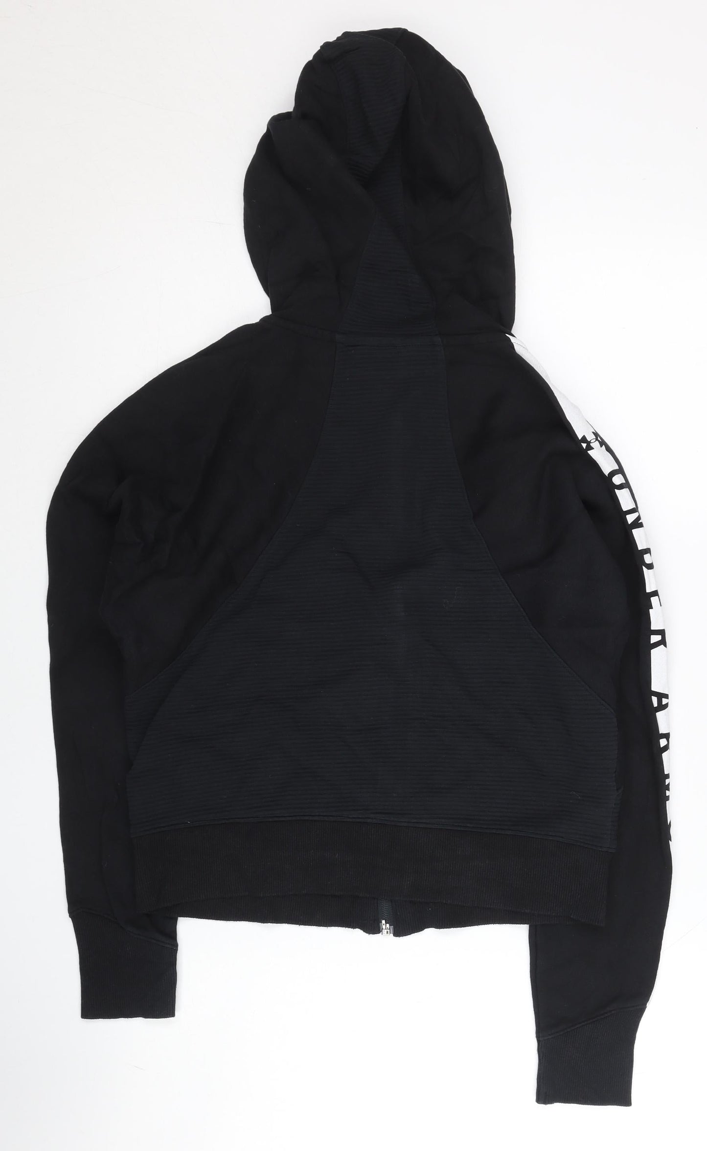 Under Armour Womens Black M Full Zip Hoodie Loose Fit Sportswear