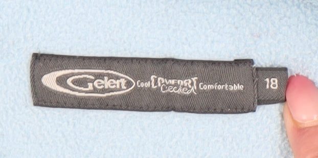 Gelert Women Blue Fleece Sweatshirt Size 18 Pullover 1/4 Zip Outdoor