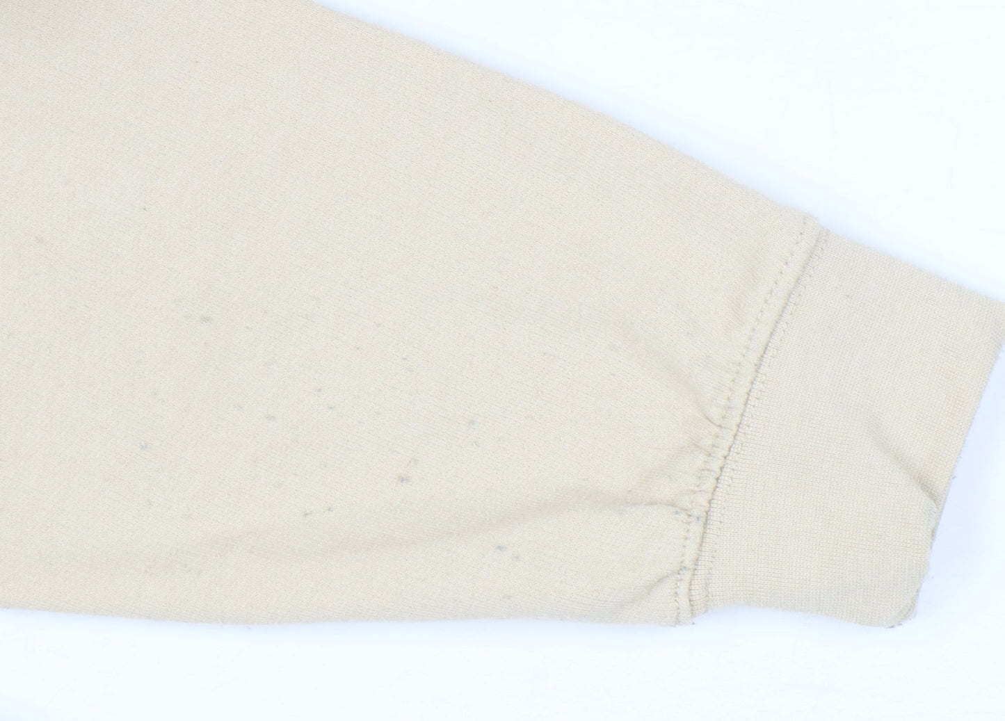 Additional view of boohooMAN Men’s Beige Pullover Hoodie S Graphic Print Fleece