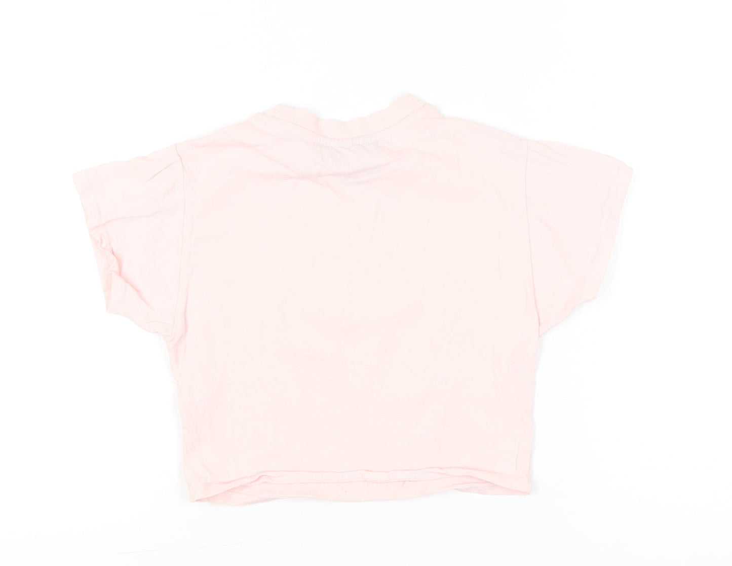 Reclaimed Vintage Womens Pink Cropped Graphic T-Shirt Size S