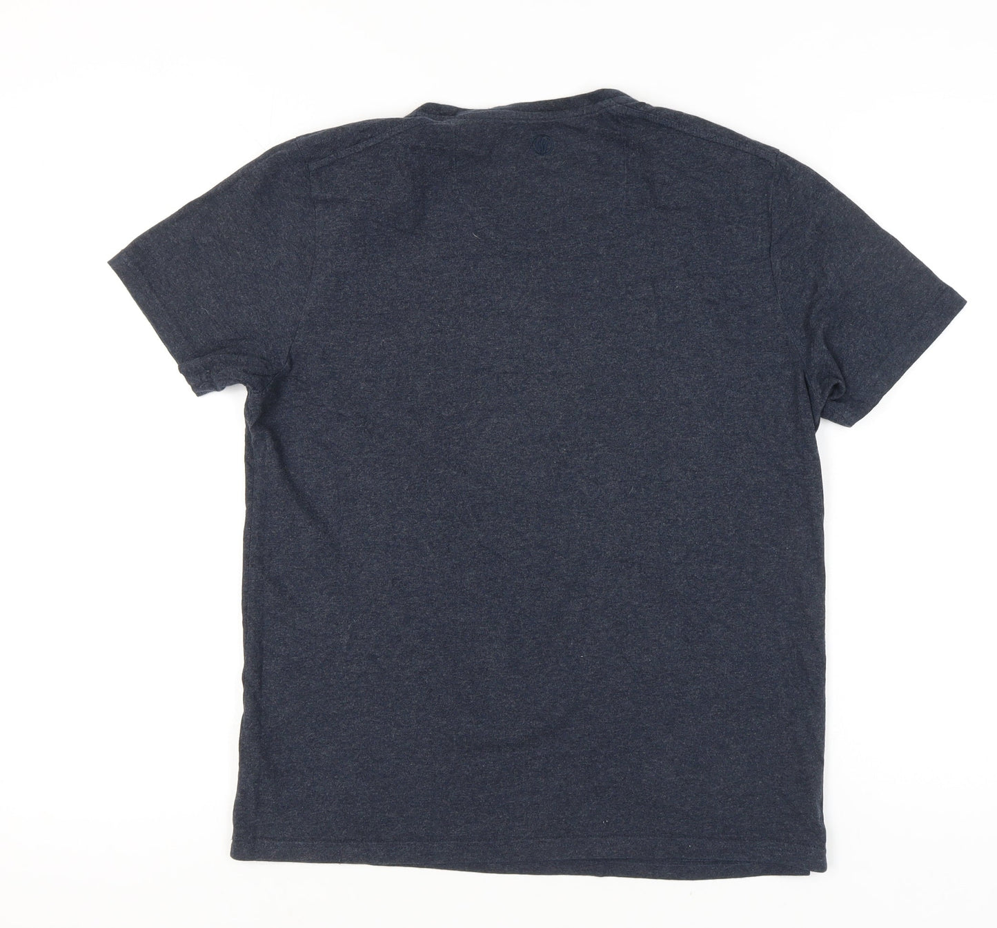 FatFace Men's Blue Medium Crew Neck Short Sleeve Cotton T-Shirt