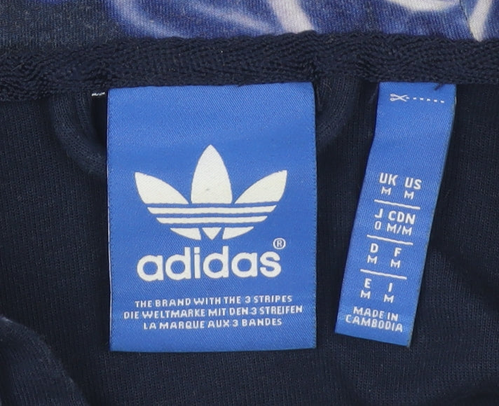 Adidas Men's Blue Full Zip Hoodie Jacket Size M Sportswear
