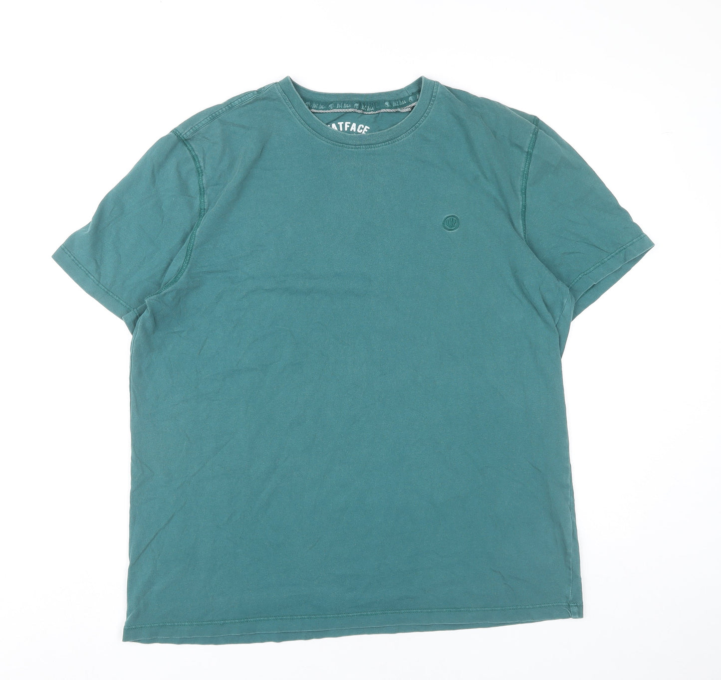 FatFace Men’s Green XL Cotton Crew Neck Short Sleeve T-Shirt