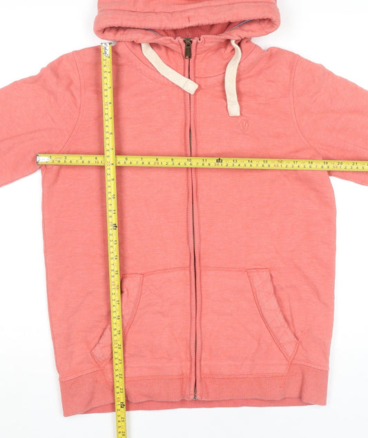 Fat Face Women’s Pink Full Zip Hoodie UK 10 Cotton Blend Casual