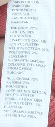 Fat Face Women’s Pink Full Zip Hoodie UK 10 Cotton Blend Casual