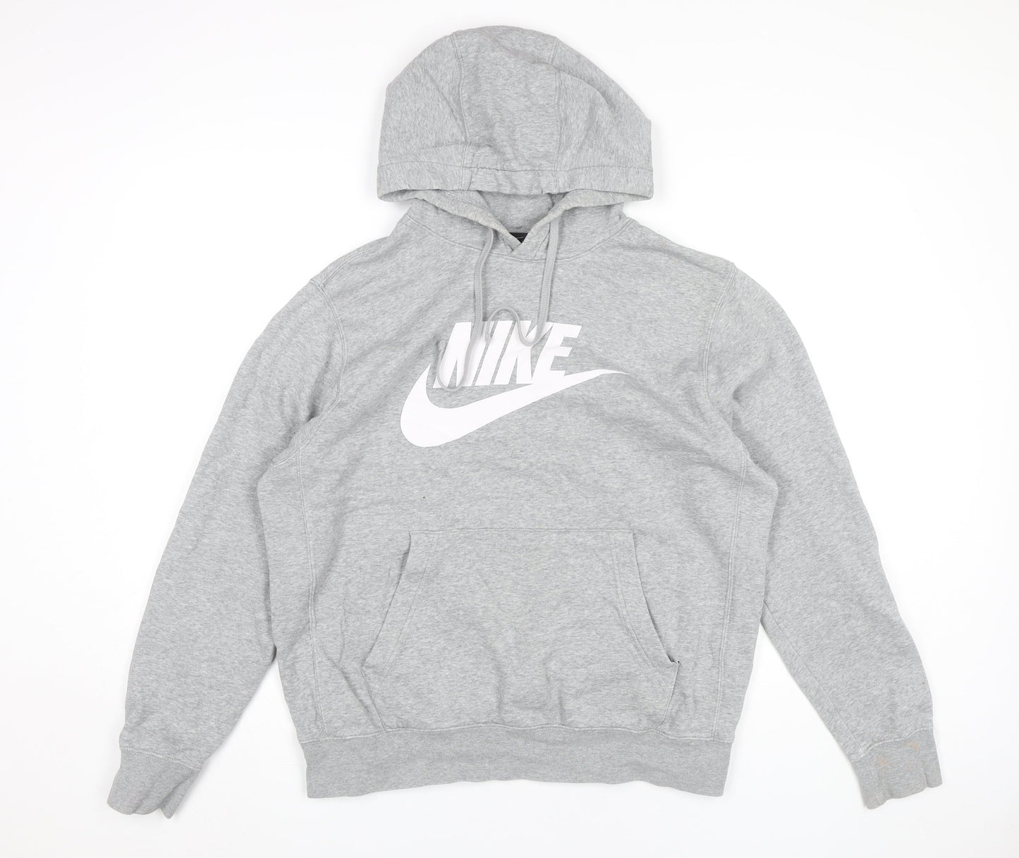 Nike Mens Grey Pullover Hoodie Sweatshirt Medium Logo Sportswear