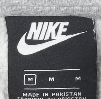 Nike Mens Grey Pullover Hoodie Sweatshirt Medium Logo Sportswear