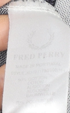 Fred Perry Men’s Grey XL Full Zip Sports Jacket Cotton Blend