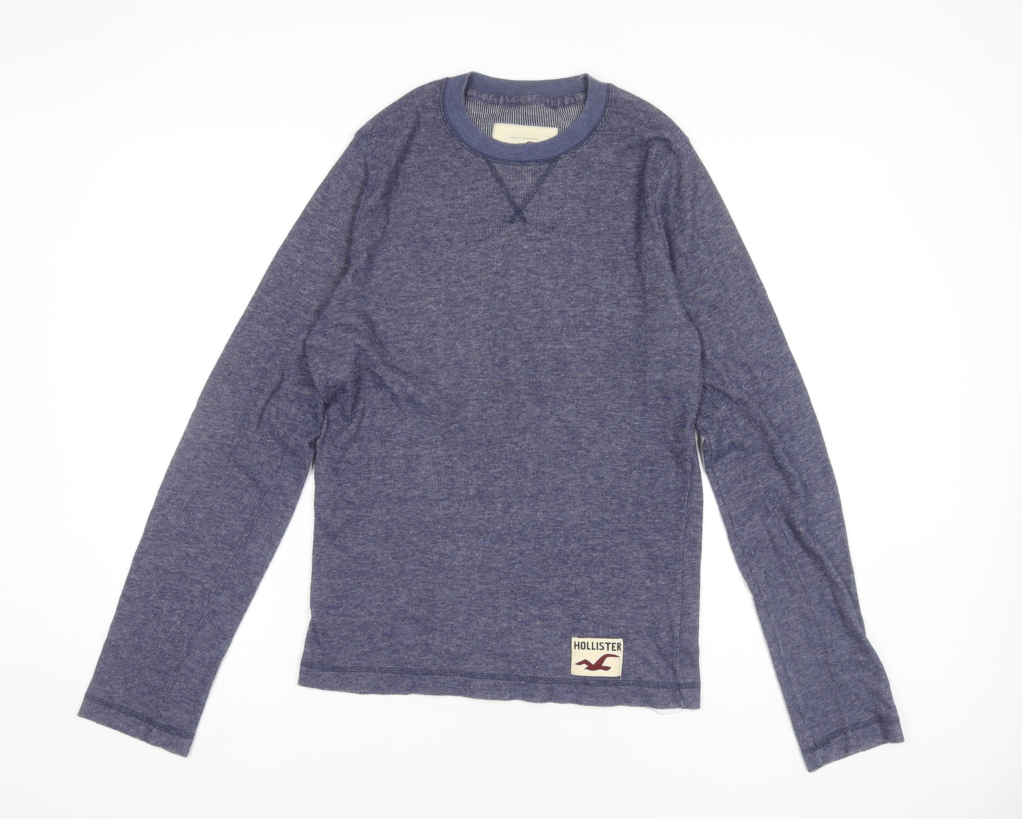 Hollister Men’s Blue Long Sleeve Crew Neck T-Shirt XL
