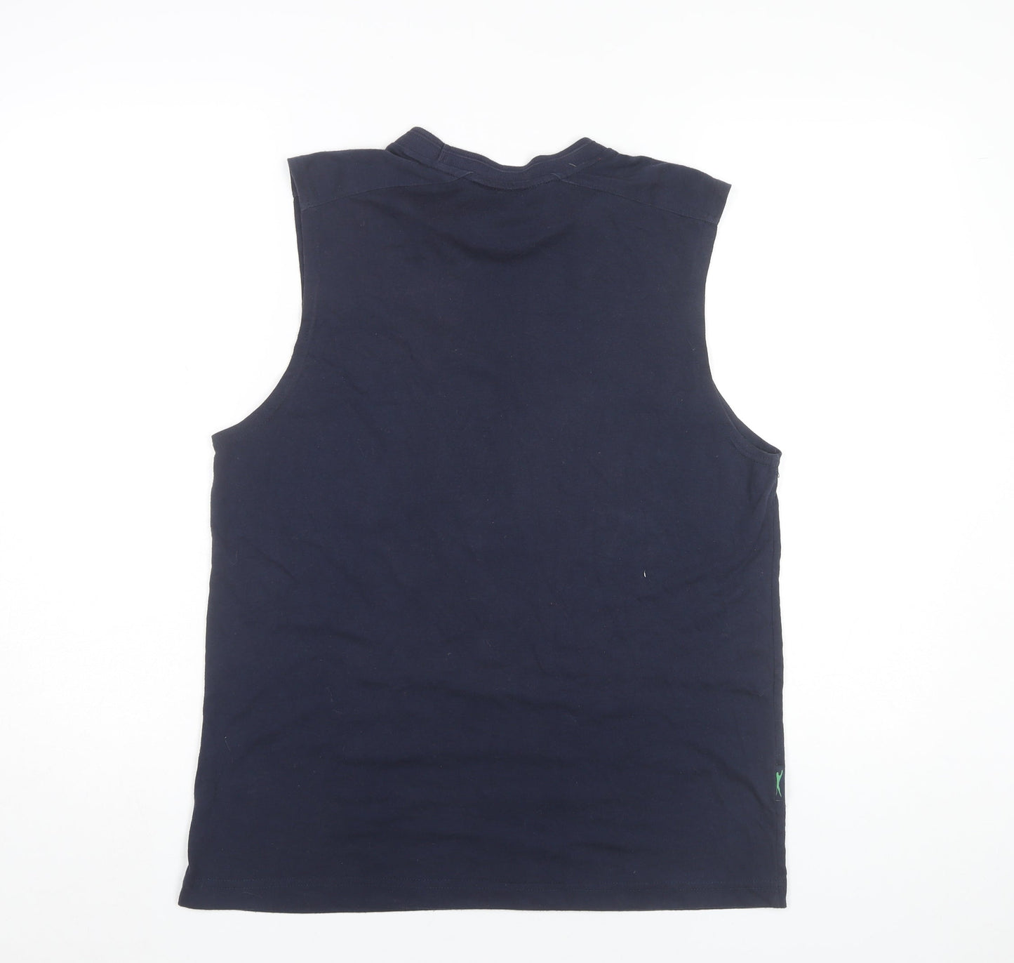 Slazenger Men's Blue Sleeveless Crew Neck Jersey Cotton T-Shirt M