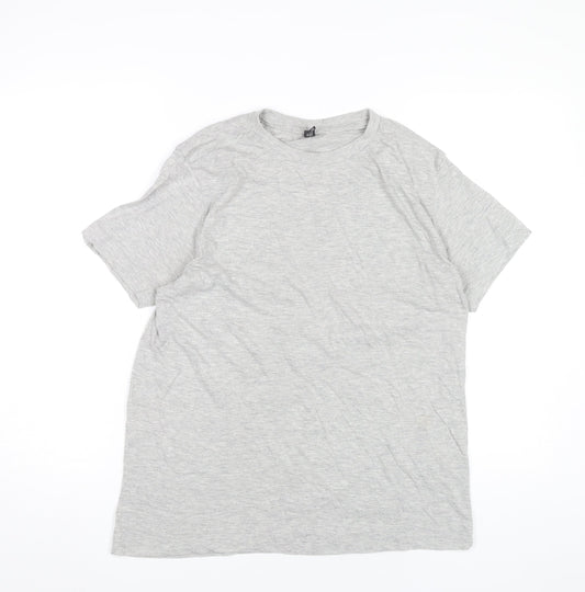 Donnay Men's Grey L Crew Neck Cotton Blend Short Sleeve T-Shirt