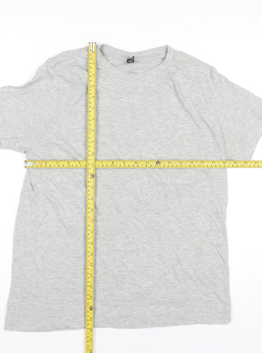 Donnay Men's Grey L Crew Neck Cotton Blend Short Sleeve T-Shirt