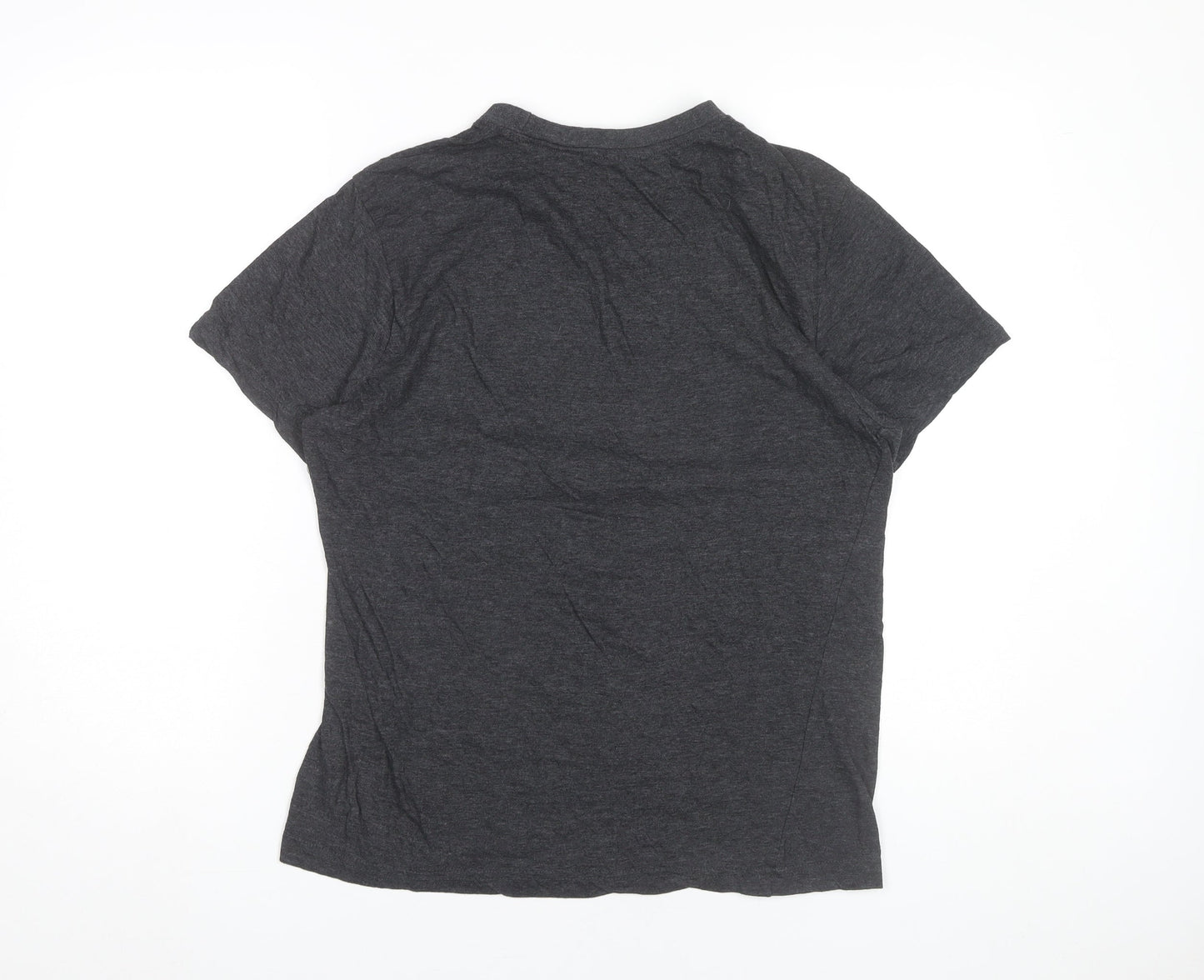 Donnay Men’s Grey L Crew Neck Short Sleeve Cotton Blend T-Shirt