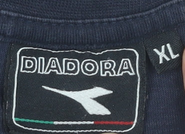 Diadora Men’s Blue Sleeveless XL Cotton Sports T-Shirt