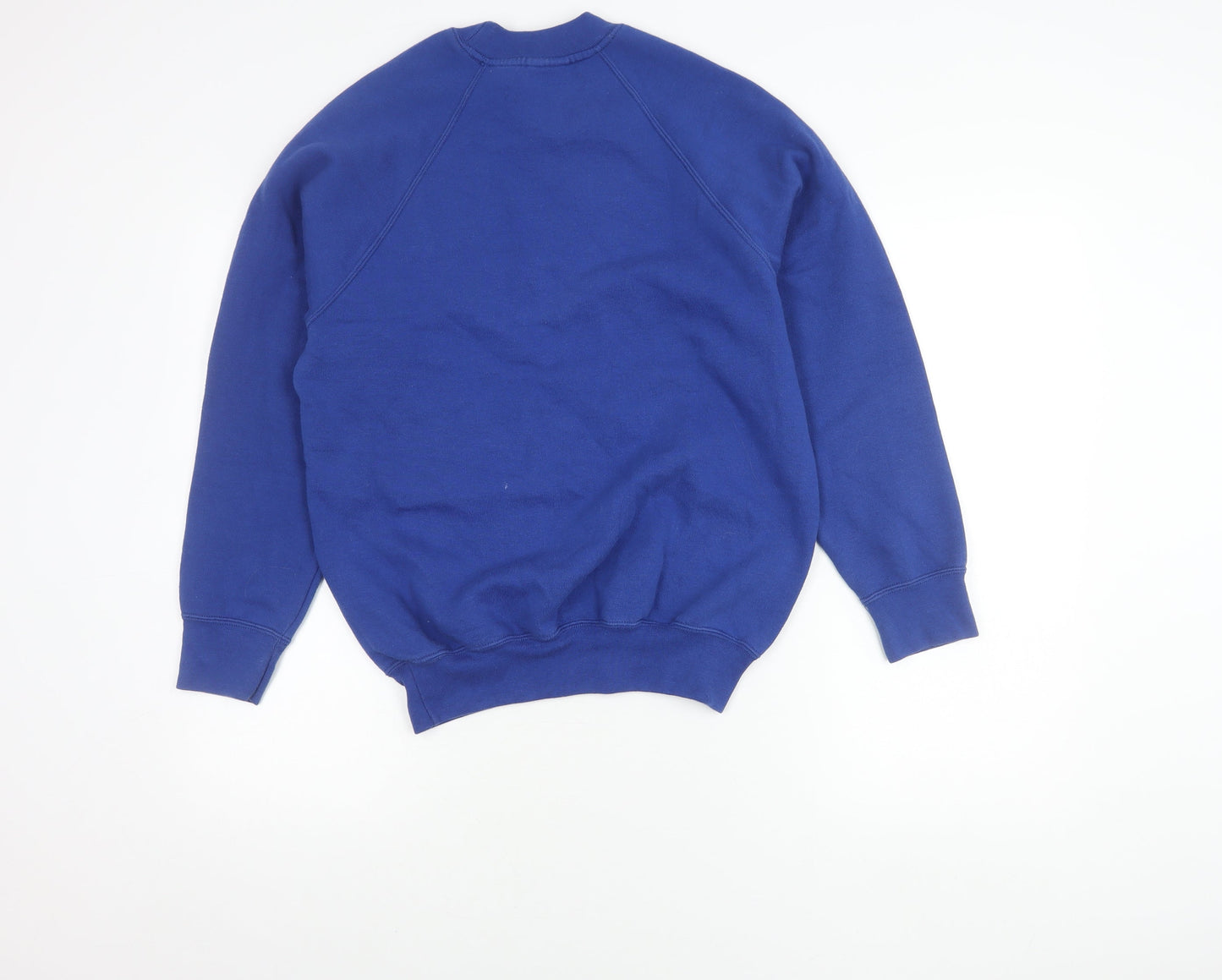 Russell Mens Blue Small Pullover Sweatshirt Crew Neck College Logo