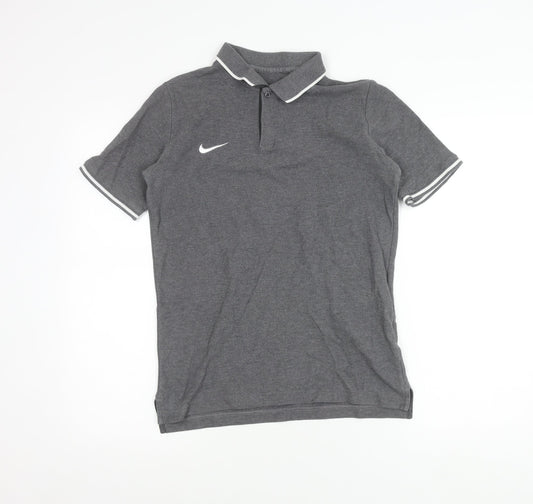 Nike Men's Grey XL Cotton Polo Shirt Short Sleeve Sports Casual