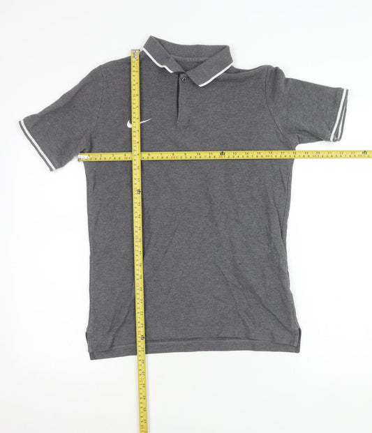 Nike Men's Grey XL Cotton Polo Shirt Short Sleeve Sports Casual