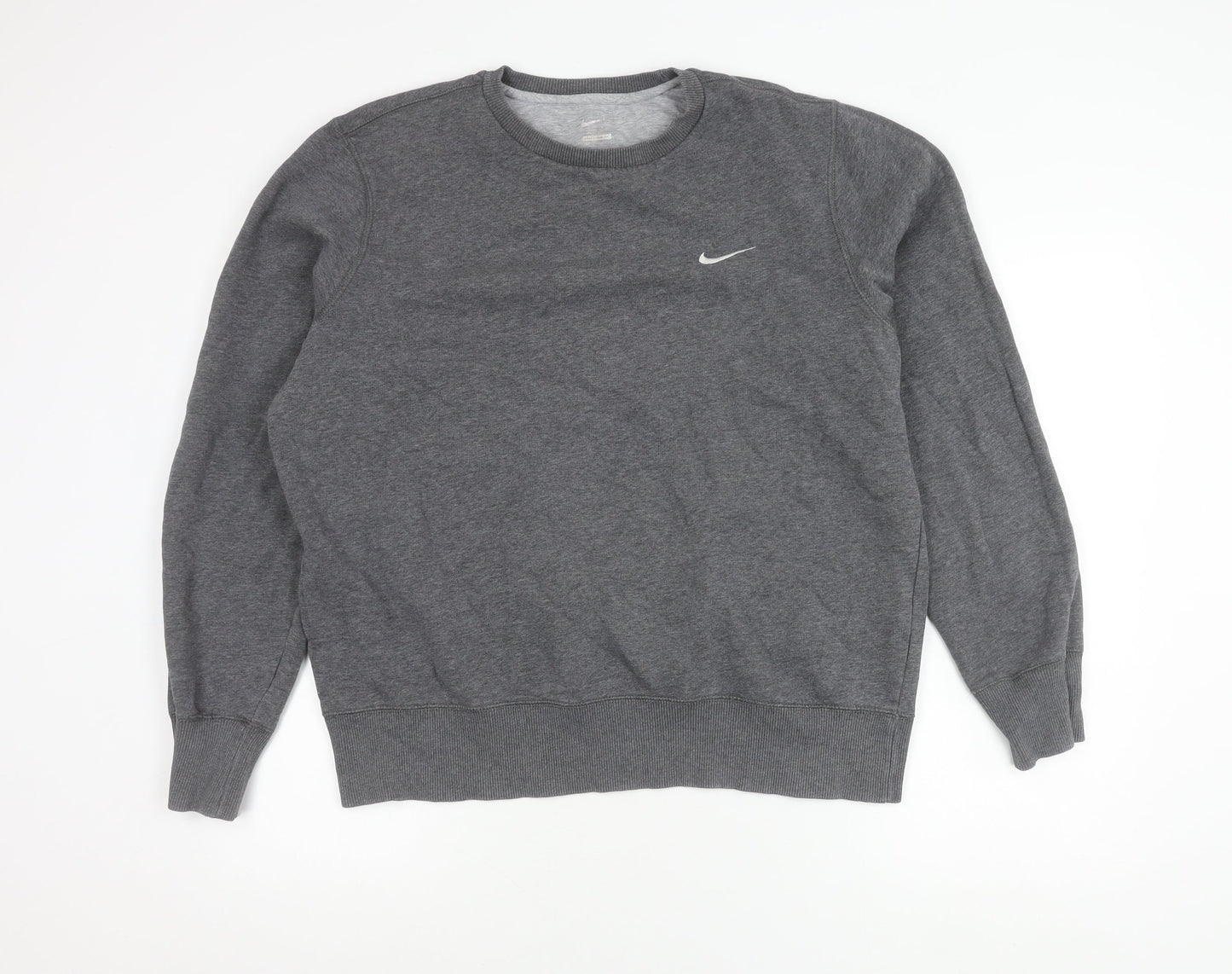 Nike Mens Grey Medium Pullover Sweatshirt Crew Neck Sportswear