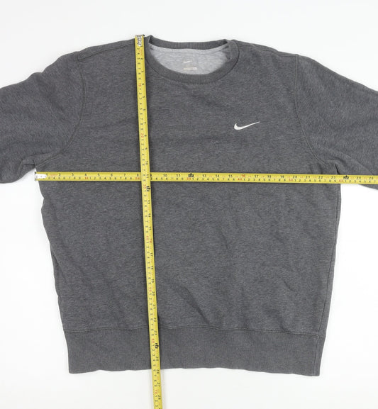 Nike Mens Grey Medium Pullover Sweatshirt Crew Neck Sportswear
