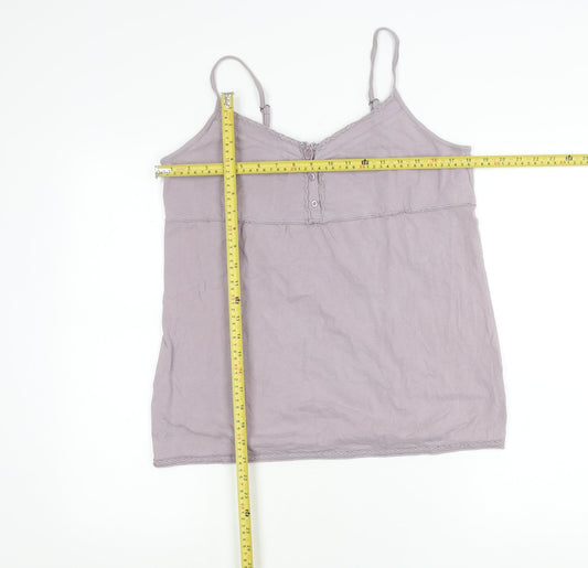 Fat Face Women’s Purple Camisole Tank Top Size 12 Cotton Summer