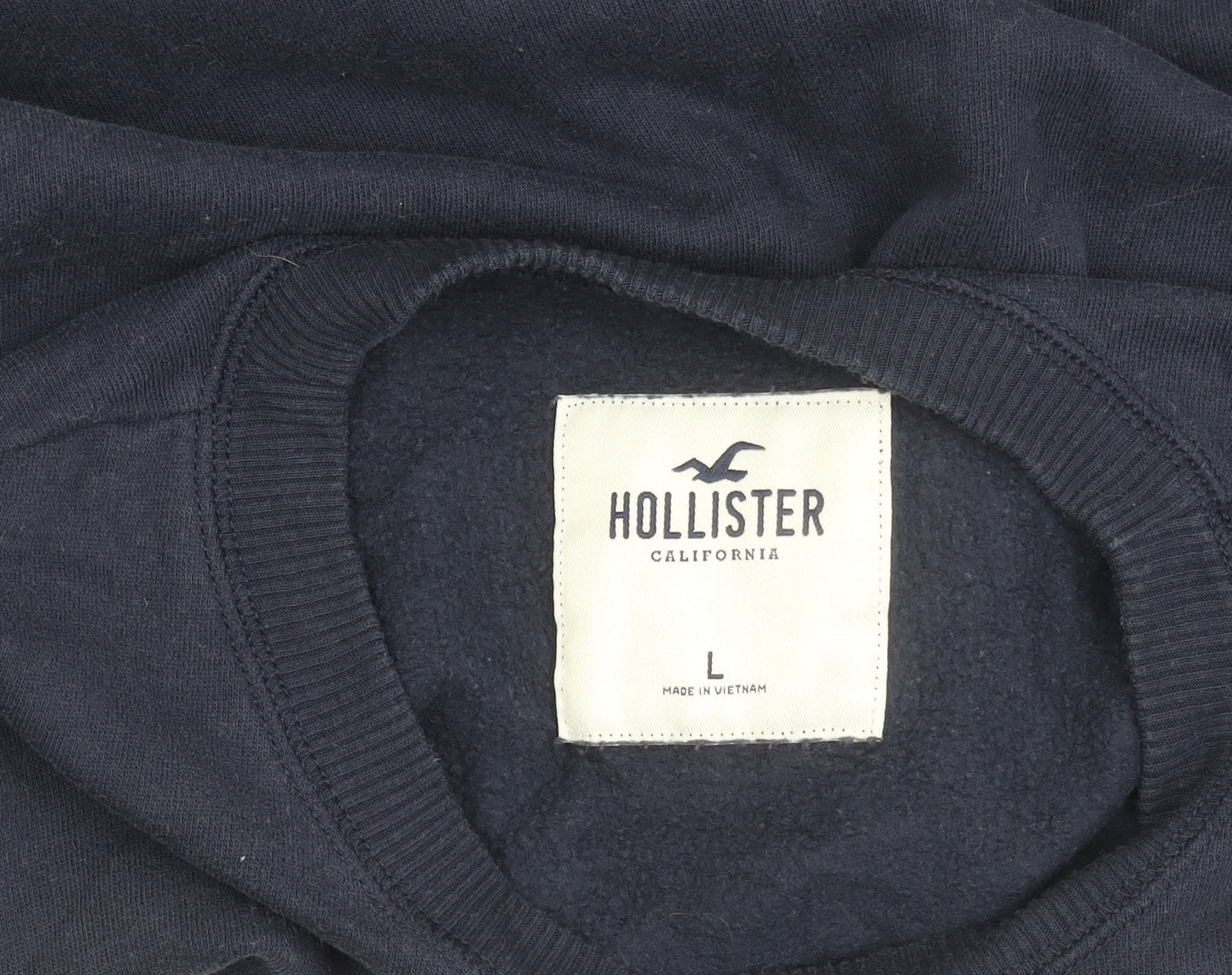 Hollister Men’s Blue Logo Sweatshirt Pullover L Regular Fit