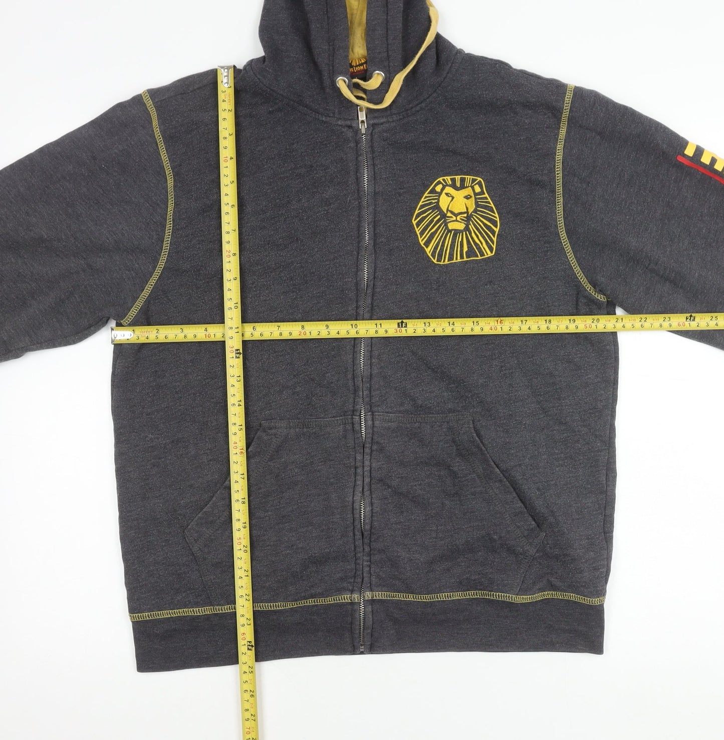 Disney Men's Grey Lion King Hoodie Jacket M Full Zip Fleece