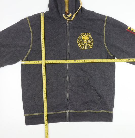 Disney Men's Grey Lion King Hoodie Jacket M Full Zip Fleece