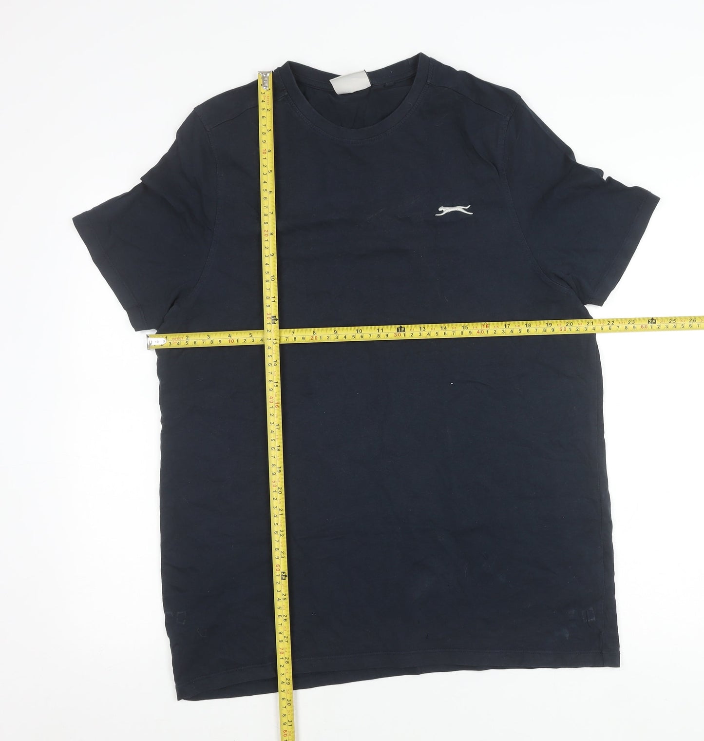 Slazenger Men's Blue Cotton Crew Neck Short Sleeve T-Shirt Size L